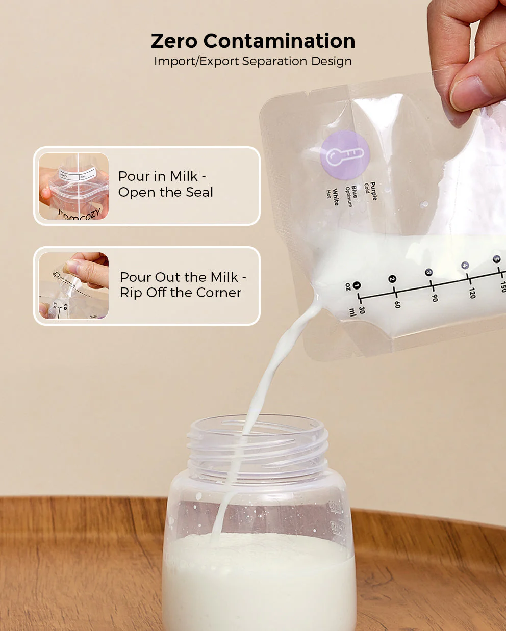 6-in-1 Schneller Babyflaschenwärmer und 120 Stück Aufbewahrungsbeutel für Muttermilch - Image 8