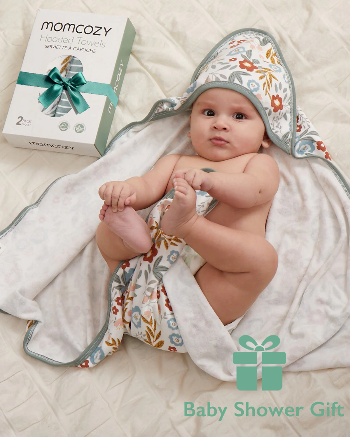 MOMCOZY BABY HOODED TELETEL FÜR NEUBORN DUUBE - 2 Zählung (Packung von 1) - Image 25