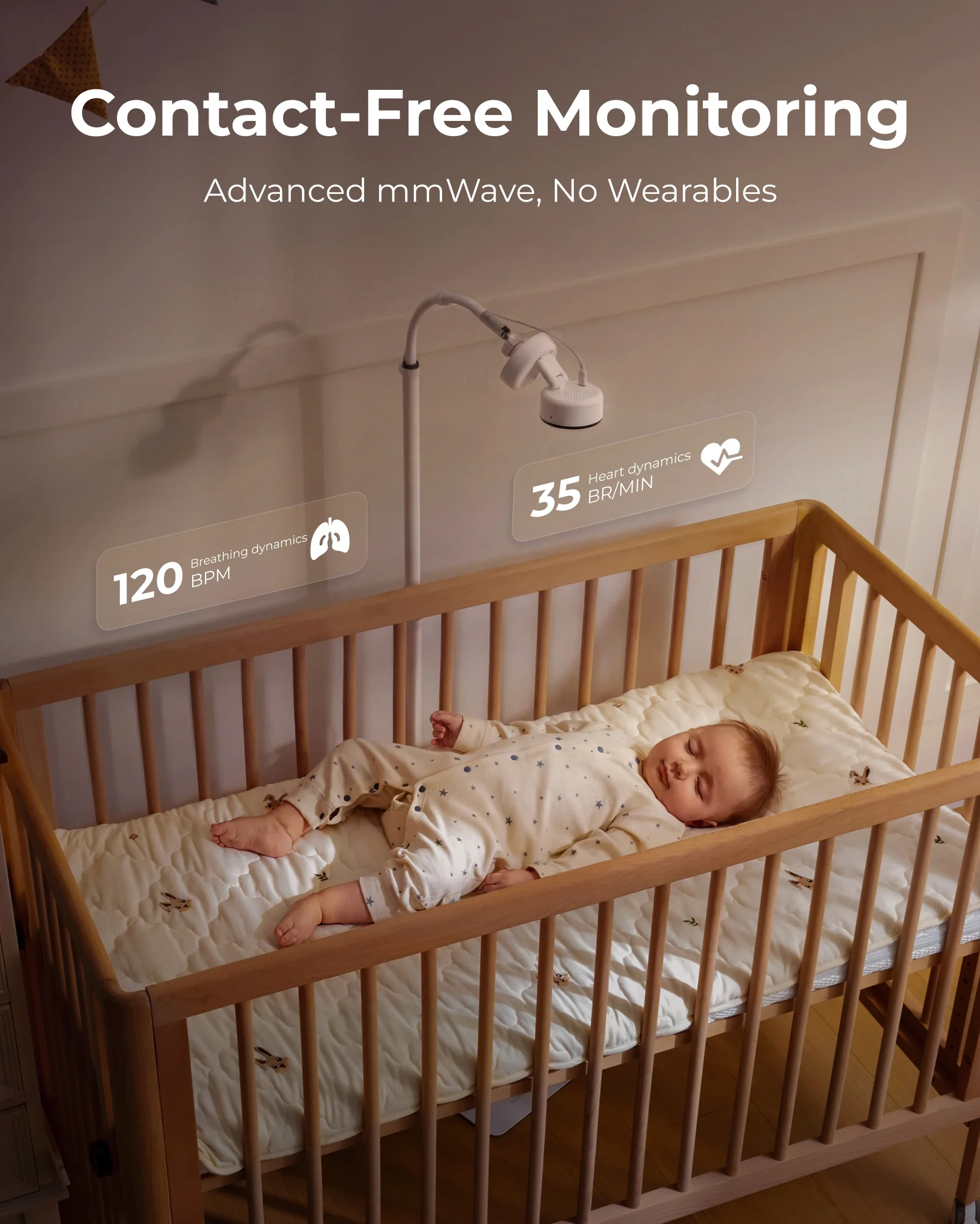 Momcozy Contact-Free Smart Baby Monitor (BM08) - Image 2